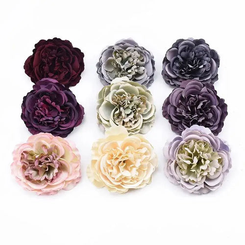 fleurs artificielles pivoine soie violet rose beige gris intérieur décoration vintage mariage anniversaire