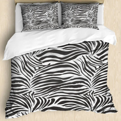 Parure de lit zèbre 3 pièces King Size sur un lit moderne