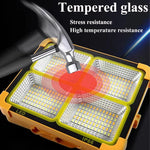 lampe solaire multifonctionnelle portable orange verre trempé transparent moderne panneau solaire affichage batterie contrôle