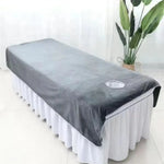 drap lit massage velours blanc marron rose gris moderne 80x200cm 120x200cm