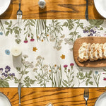 tableau chemin table motif floral sauvage rustique crème multicolore résistant intemporel