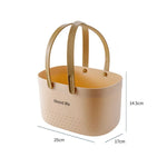 panier rangement perforé moderne rose clair gris beige vert marron clair poignées détachables
