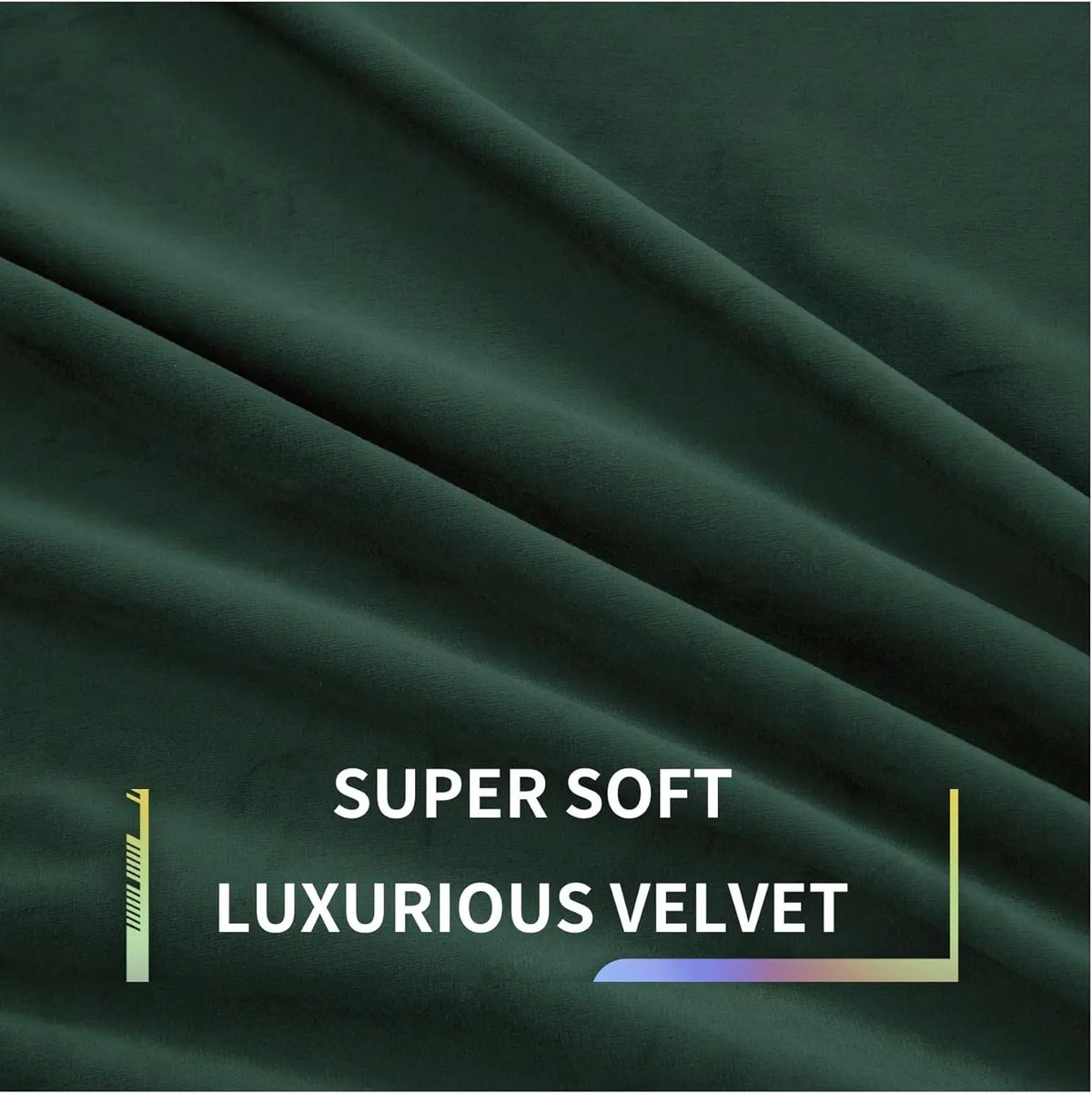 rideau velours vert foncé opaque moderne panneau polyester salon chambre coucher