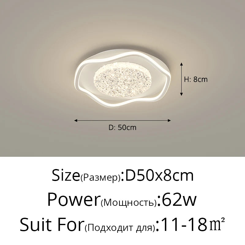 plafonnier moderne blanc doré cristaux effet glace craquelée éclairage led facile haute qualité