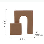 décoration moderne structure géométrique marron clair matéo opaque sans fixation