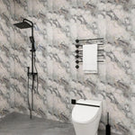 papier peint autoadhésif marbre moderne veines dorées résistant l'eau blanc gris or chambre cuisine
