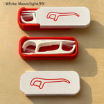 boîte rangement fil dentaire mini cure dents reutilisable blanc rouge bleu jaune moderne pratique