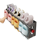 support mural chaussures moderne tissu uni noir blanc rose jaune bleu vert réutilisable adultes