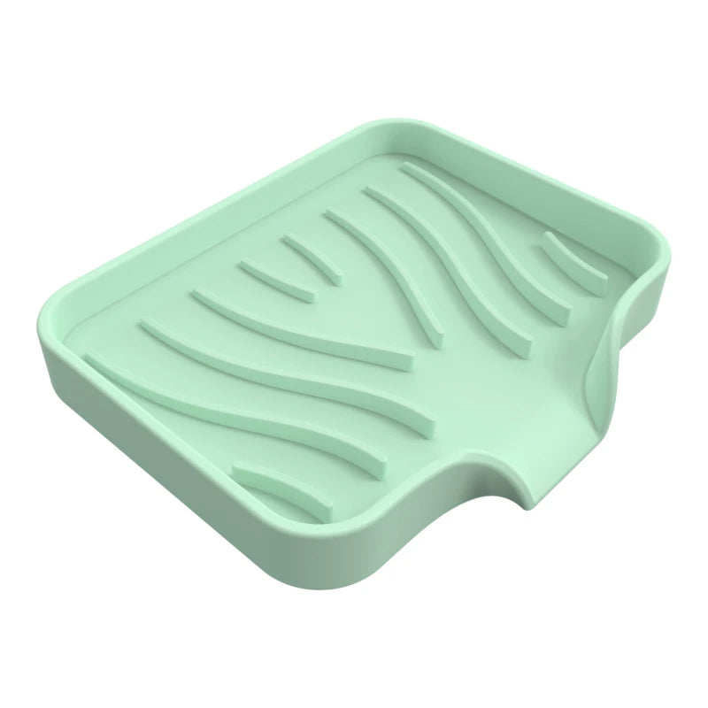 support savon silicone auto drainant adhésif moderne salle bain évier cuisine couleur unie