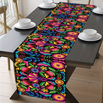 table cuisine chemin table lin motifs floraux coloré festif hiver automne été printemps mexicain