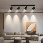 Spot moderne noir fixé plaque bras ajustables LED GU10 90260V(toucher ON/OFF)