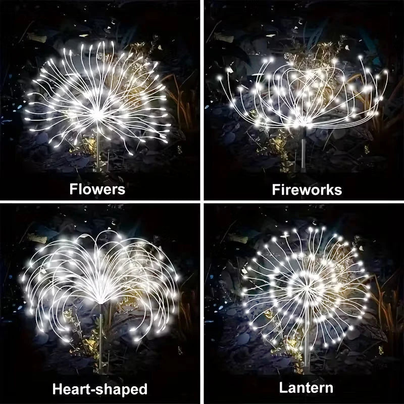 lumière solaire led étoile moderne blanche jardin extérieur decoration ambiancé piedestrail 420led flux lumineux