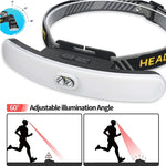 lampe frontale led rechargeable usb moderne sportive bande élastique réglable 34 leds blanches leds