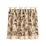 tablier cuisine noël motifs sapins étoiles boules poinsettia vintage opacité rubans fixations festive rustic