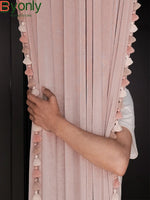 rideau occultant velours rose pâle opacité classique maison 100 polyester