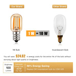 ampoule led filament transparente vintage e12 1w 2700k 25000h lumiere salle manger