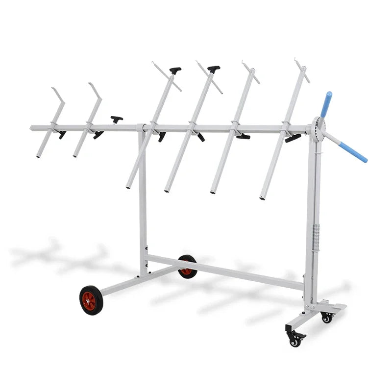support porte pliable métal industriel atelier garage bras horizontaux roues réglable hauteur
