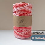 corde tressée macramé pastel haute ténacité 100% coton créative boucle métallique écologique artisanale