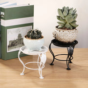 support plante métallique blanc noir intérieur extérieur pot fleur cactus succulente vintage bohème