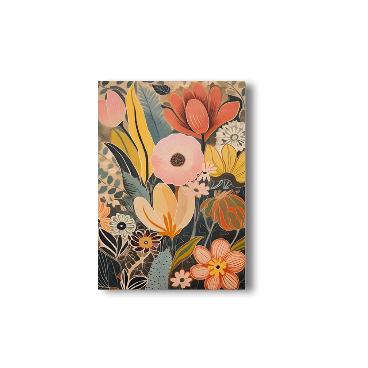 toile d'art moderne floral abstraite multicolore contemporaine chambres salon decoration maison