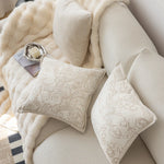 housse coussin carré motif floral doré 100% polyester 45x45cm décoration maison élégant