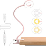 lampe led rose pâle flexible portable clip usb charge moderne