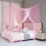 filet lit transparent moderne polyester coton blanc rose bleu violet jaune camping chambre coucher
