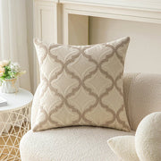 coussin decoratif tufté marguerites fleurs geometrique boheme moderne 40x40cm polyester coton