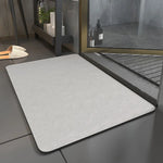 tapis bain moderne gris uni noir multicolore antidérapant polyester résistant rides