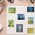 autocollants art impressionnistes adhésifs vinyle pvc multicolores bleu vert jaune opaques adultes adolescents DIY