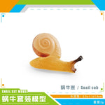décoration miniature escargot coquille rayées réaliste couleur beige marron orange noir
