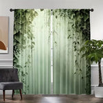 rideau vert feuilles moderne opacité 24x59 30x65 41x91 51x83 chambre salon