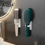 support mural porte brosses adhésif plastique moderne rose beige vert bleu blanc