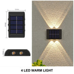 lampe murale solaire led noire moderne adhésive extérieure jardin decoration