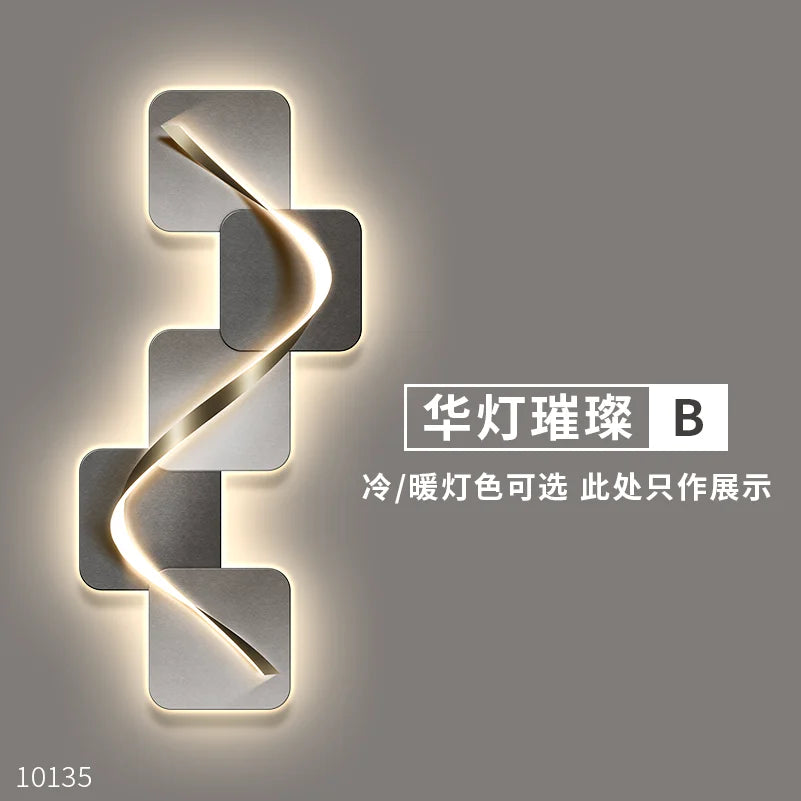applique murale contemporaine led blanc gris spirale relief 100x46cm 120x55cm