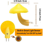 veilleuse led forme champignon jaune moderne adhésif base rainurée prise intégrée chambre salle bain