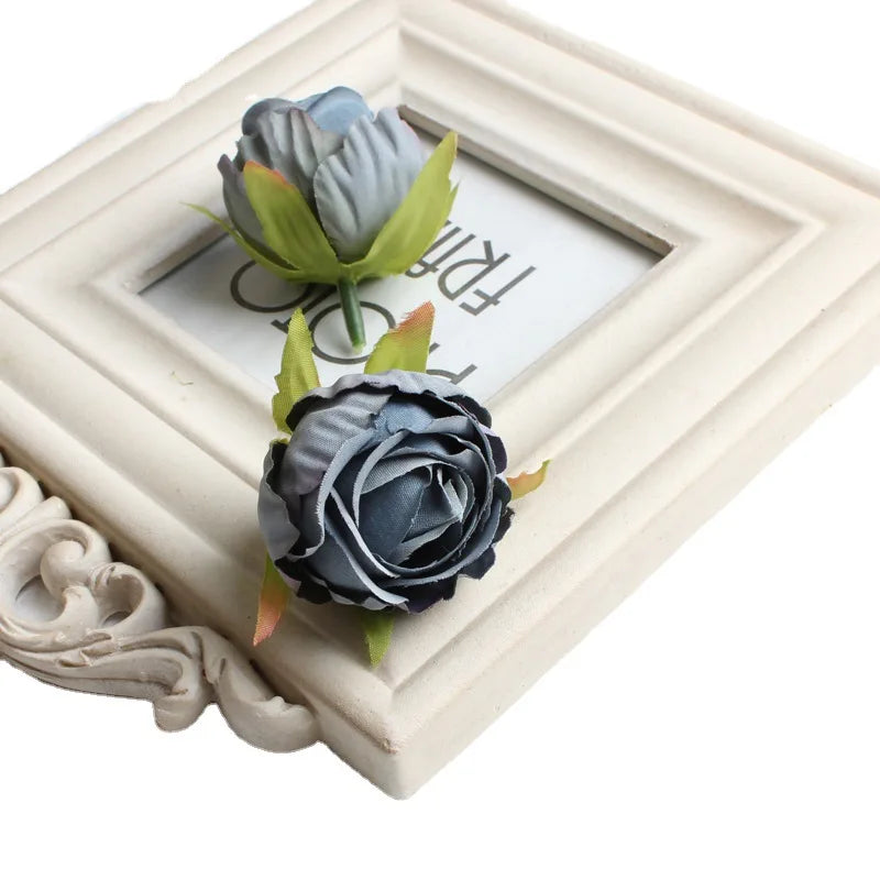 fleur artificielle rose soie feuilles vertes décoration mariage fête anniversaire intérieur