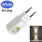 veilleuse nuit led rectangle blanc moderne prise murale ecoenergetique flux lumineux capteur automatie crescudu