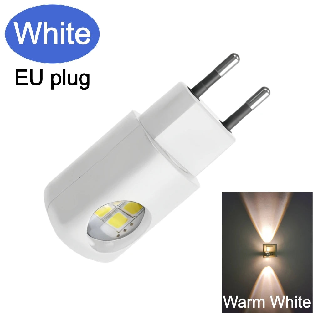 veilleuse nuit led rectangle blanc moderne prise murale ecoenergetique flux lumineux capteur automatie crescudu