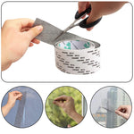 filet anti insectes adhésif gris maille fine réparation fenêtre porte pratique 5x200cm