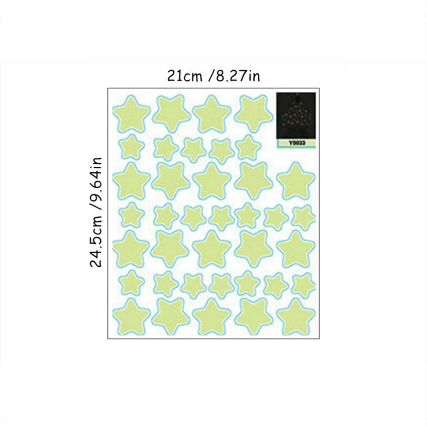 stickers muraux étoiles lune enfants décorations modernes bleu vert rose chambre salon pvc adhésifs