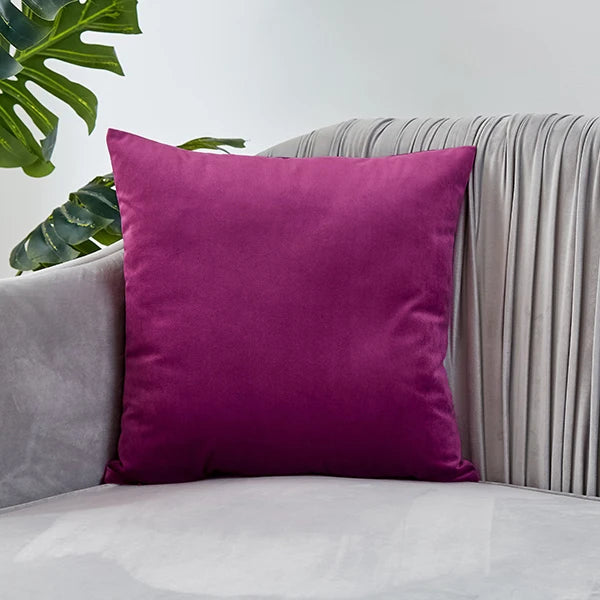 housses coussins velours modernes 40x40cm bleu vert rose gris décor salon voiture