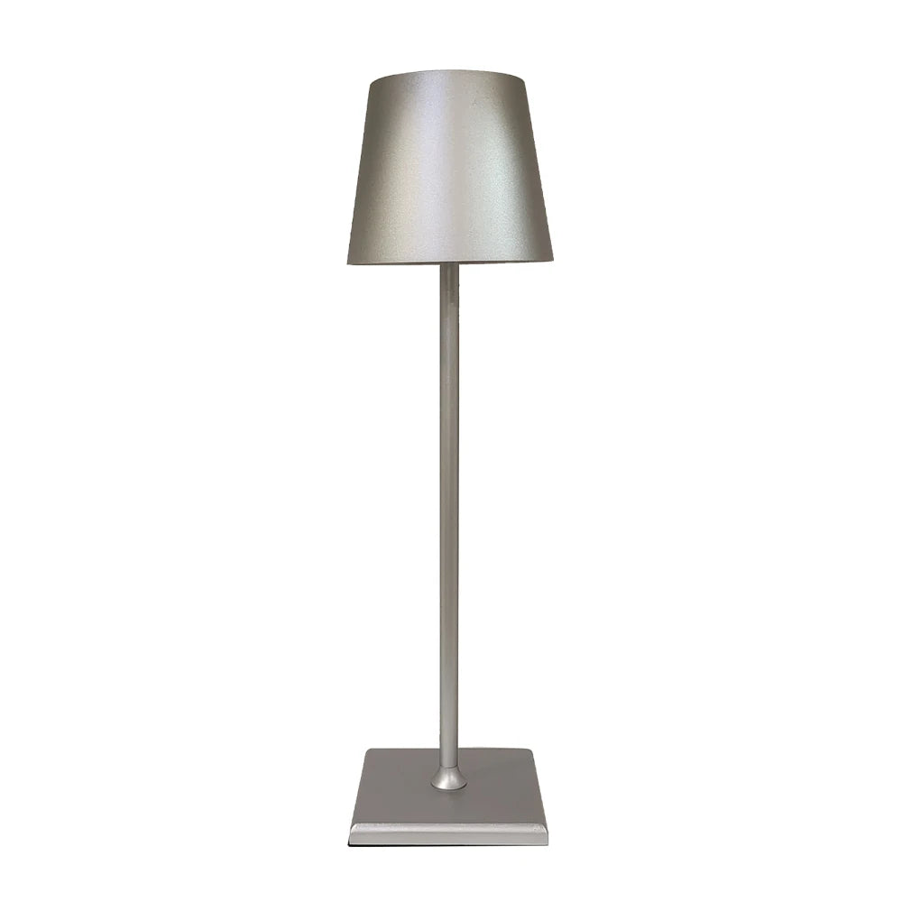 lampe table led moderne rechargeable sans fil intensité réglable étanche ip54 blanc minimaliste