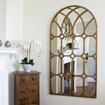 miroir decoratif gothique vintage arche doré blanc decoration chambre coucher