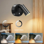 veilleuse led rechargeable interrupteur tactile deco murale moderne chambre noir blanc