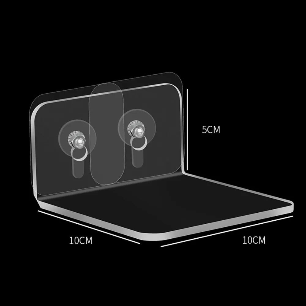 étagère murale transparente moderne 10cm 15cm 20cm 30cm noirs minimaliste