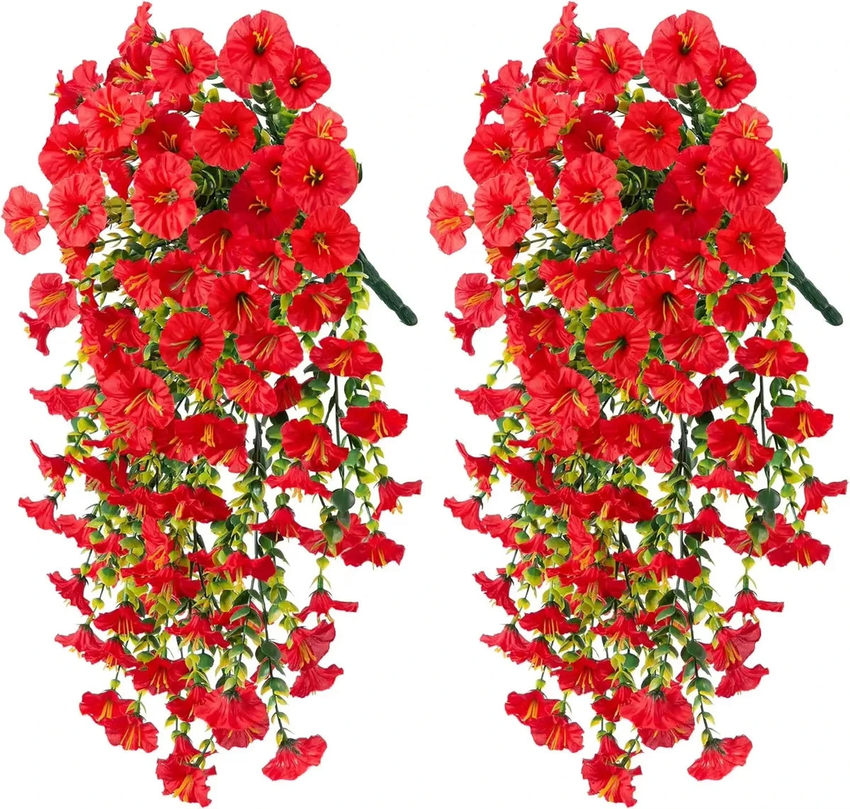 décoration intérieure moderne bouquet suspendu fleurs artificielles rose violet vert feuilles