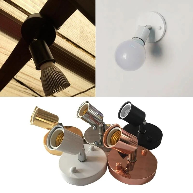 supports lampe moderne vis bronzé noir blanc minimaliste lisses brillants