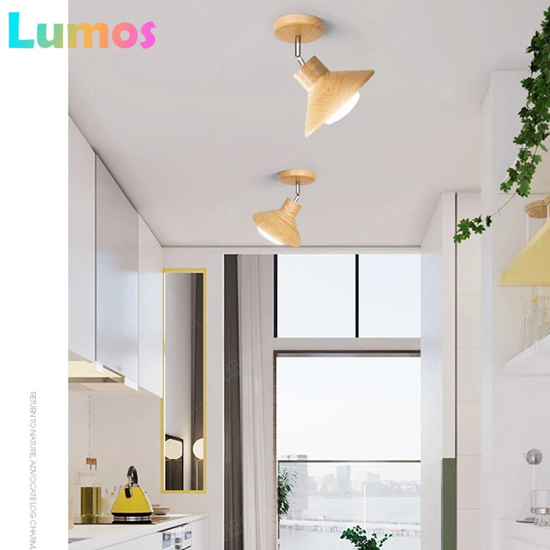 lampe suspendue bois naturel clair texture moderne vis ampoule led éclairage quotidien chambre salon