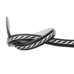 ruban décoratif auto adhésif moderne noir blanc or argent rayures dorées 1cm large 0,6cm